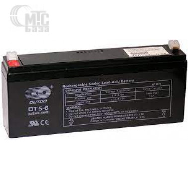 Аккумулятор стационарный Outdo OTP5-6 GEL [OTP5-6] 6V 5A EN20 А 170x35x76мм